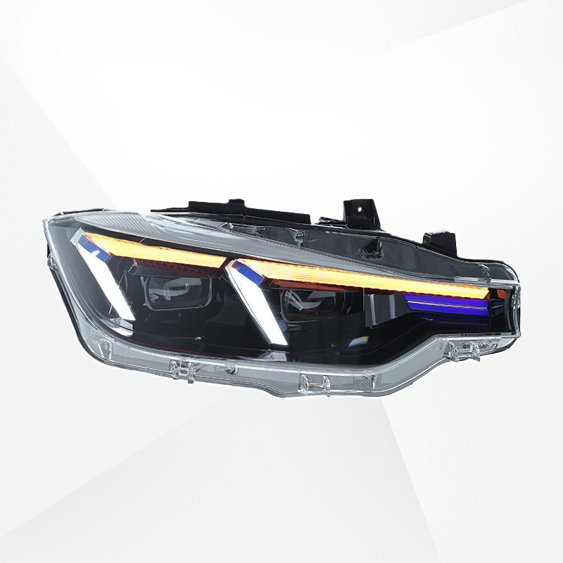 Applicable to 2013-2018 BMW 3 Series F30 LED Headlight Assembly, High-end Lens, Streamer Turn Signal