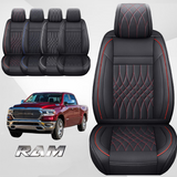 For Dodge Ram Leather Car Seat Covers Compatible with Ram 1500(2009-2025), Ram 2500(2010-2025), Ram 3500(2010-2025)