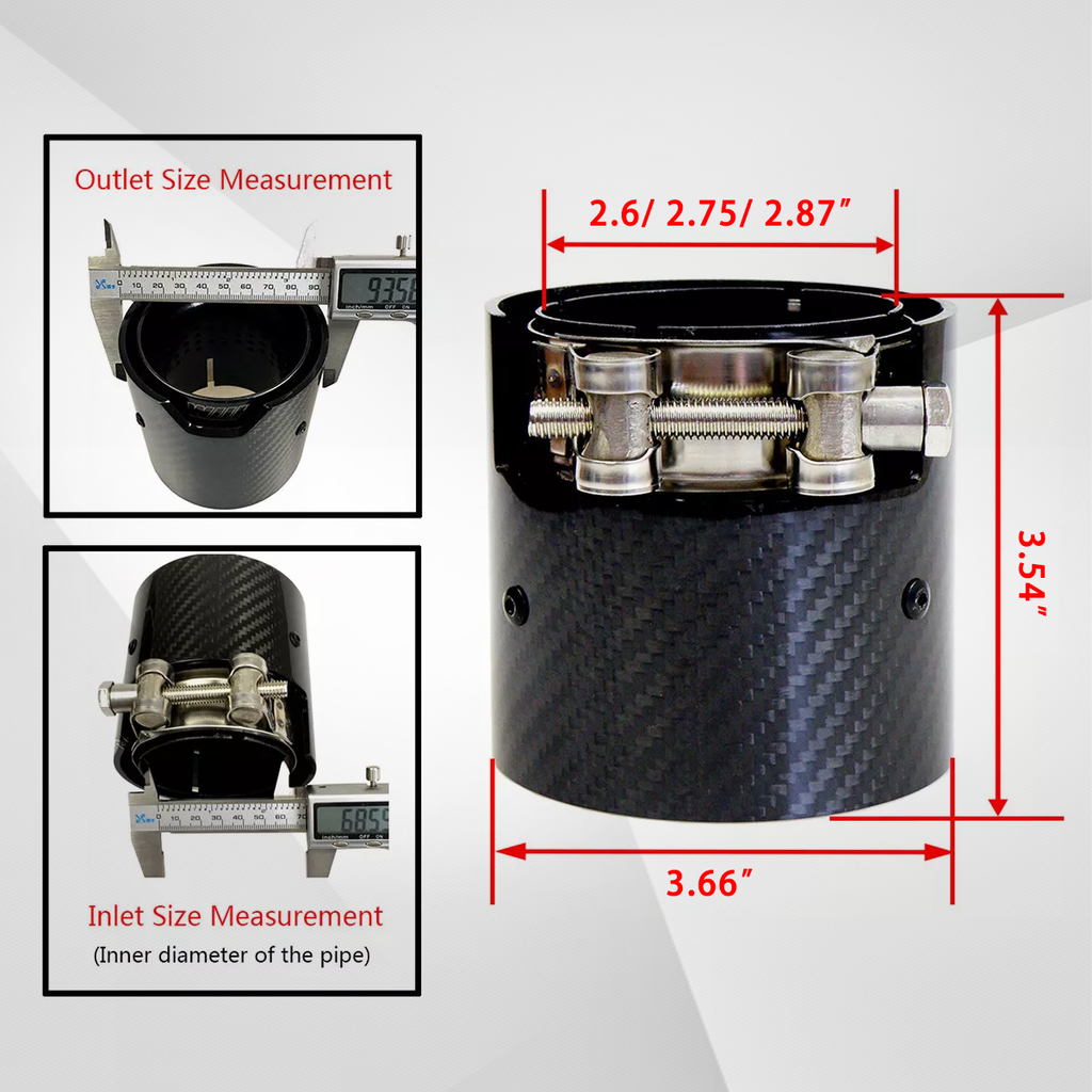 Suitable for BMW M2/M3/M4 F80/F82/F83/F83 Carbon Fiber Exhaust Pipe Short Version
