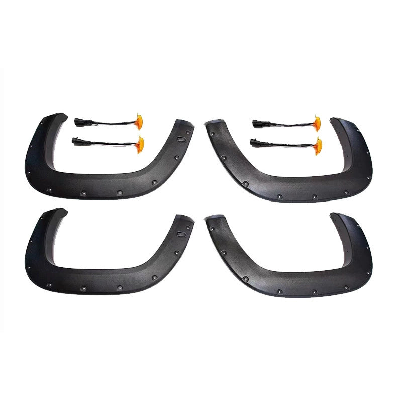 Fender Flares for 2007-2025 Toyota Tundra, Pocket-Riveted Style ABS Thermo Plastic, Matte Black