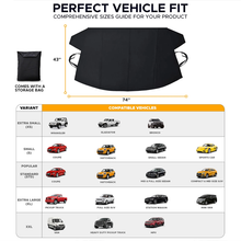 Load image into Gallery viewer, Windshield Cover for Ice and Snow | Heavy Duty 600D Oxford Fabric | Windshield Protector for Cars, SUVs