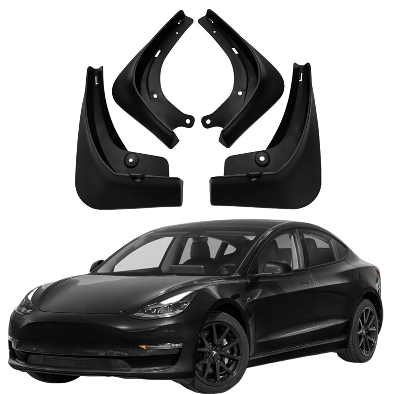 Drill-Free Mud Flaps for 2016-2025 Tesla Model 3