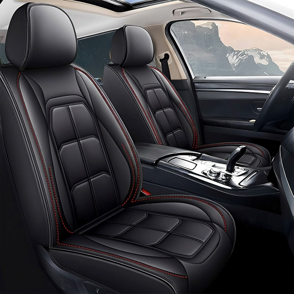 Waterproof Faux Leather Car Seat Covers – 5-Piece Universal Fit for Cars, SUVs & Trucks