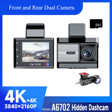 Load image into Gallery viewer, 2025 New Car Dash Cam - 3 Views, 4K+1K Resolution, High-Quality Night Vision, Wi-Fi & GPS
