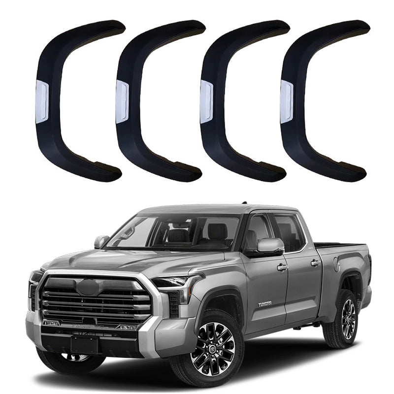Fender Flares for 2007-2025 Toyota Tundra, Pocket-Riveted Style ABS Thermo Plastic, Matte Black
