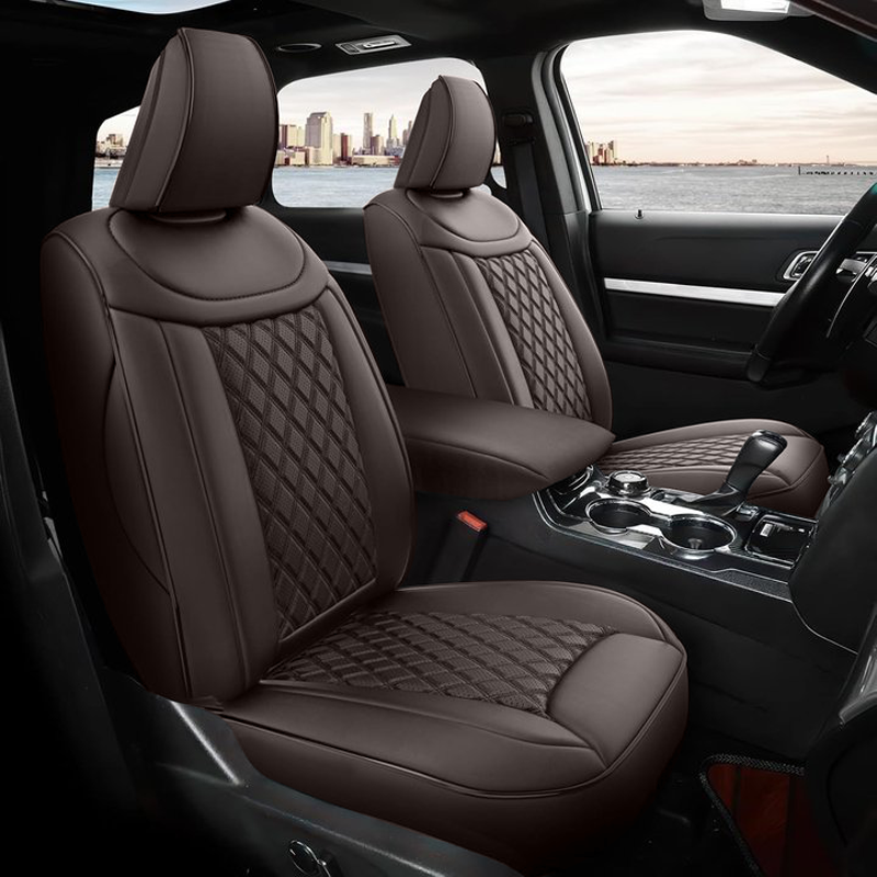 Amancarport Custom Fit Car Seat Covers Full Set For Ford Explorer 6-7 Seats (2020-2025)
