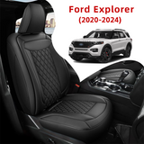 Amancarport Custom Fit Car Seat Covers Full Set For Ford Explorer 6-7 Seats (2020-2025)