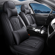 Load image into Gallery viewer, High-Back Leather Car Seat Covers, Waterproof, Airbag Compatible, for Cars, SUVs, Trucks, and Vans
