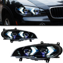Load image into Gallery viewer, LED Headlights For BMW X5 E70 2007-2013 Double Lens Arrow Style Assembly Pair