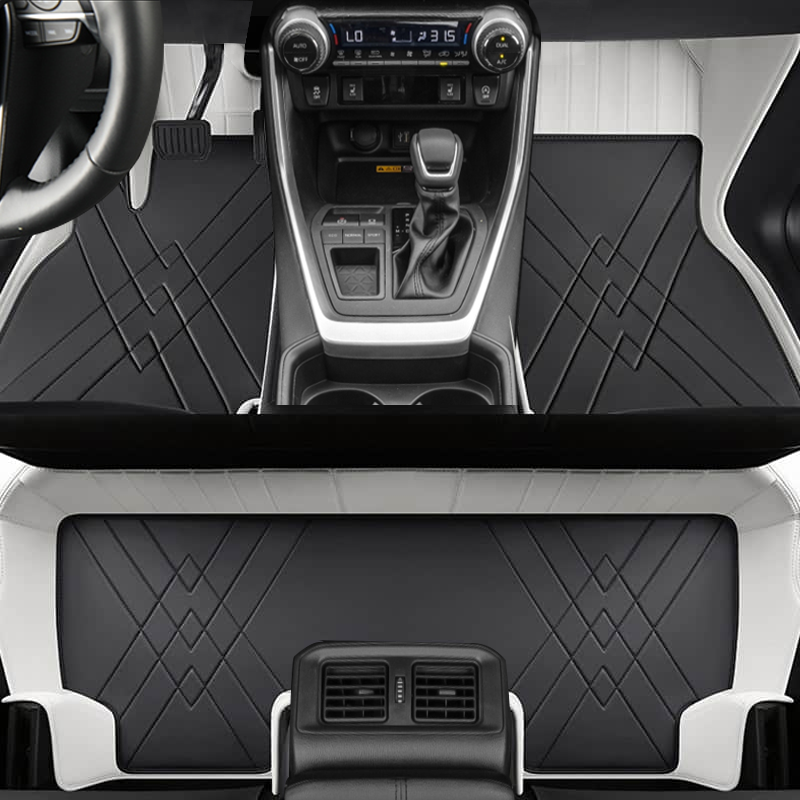 Special for Toyota RAV4(2013-2024) Leather Floor Mat Fully Surrounded By All-Weather Floor Mat