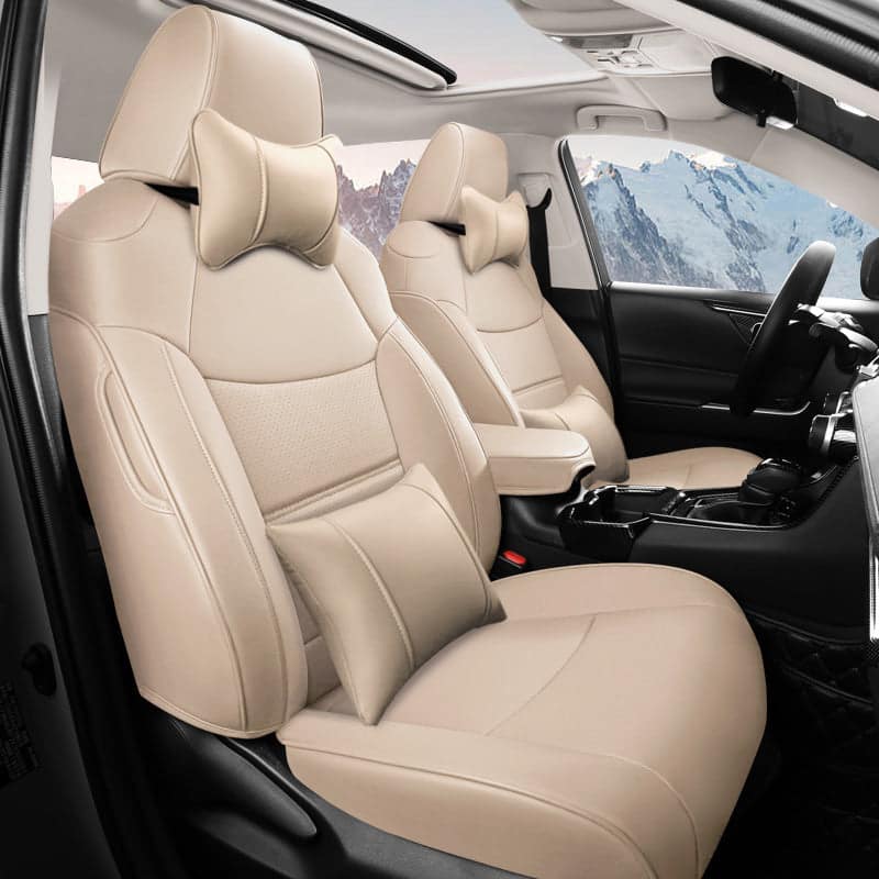 Custom for Toyota Rav4 (2013-2025) Leather Car Seat Cover Full Set