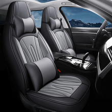 Load image into Gallery viewer, High-Back Leather Car Seat Covers, Waterproof, Airbag Compatible, for Cars, SUVs, Trucks, and Vans