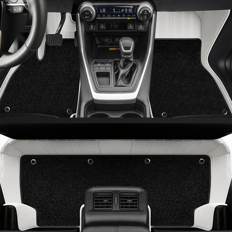 Special for Toyota RAV4(2013-2024) Leather Floor Mat Fully Surrounded By All-Weather Floor Mat