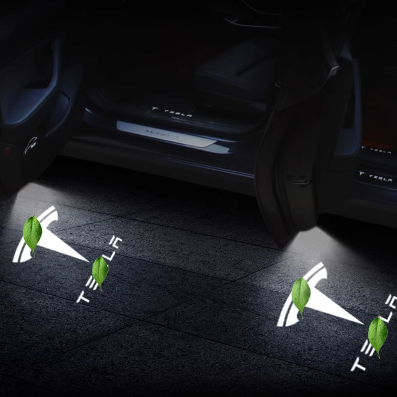Car Door Lights for Tesla Model 3/Y/X/S Logo Projector,LED Welcome Lights