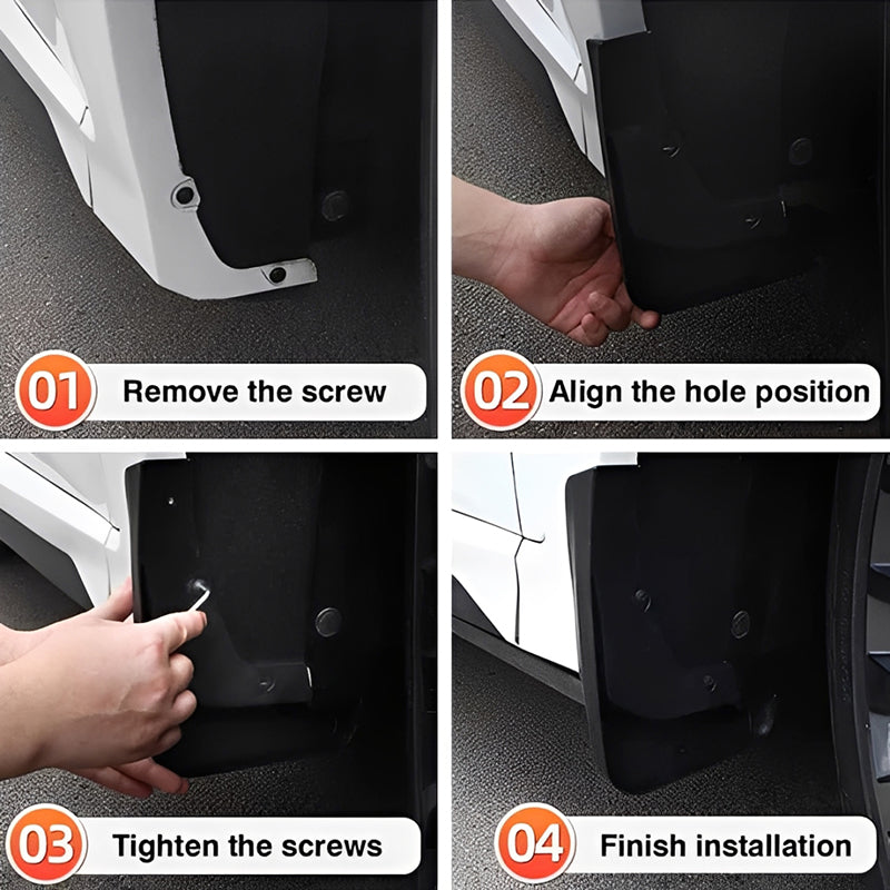 Mud Flaps for 2017-2024 Ford F-250 F-350 (4PCS) - Front & Rear Splash Guards