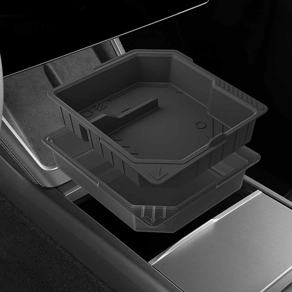 Tesla Model 3/Y Custom Storage Organizer 10-Piece Set - Highland/Juniper Floor Mats+Trunk Bucket+Phone Holder