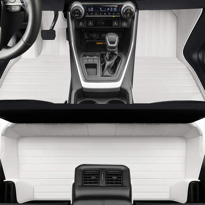 Special for Toyota RAV4(2013-2024) Leather Floor Mat Fully Surrounded By All-Weather Floor Mat