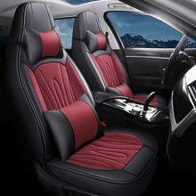 Load image into Gallery viewer, High-Back Leather Car Seat Covers, Waterproof, Airbag Compatible, for Cars, SUVs, Trucks, and Vans
