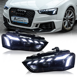 LED Matrix Headlights for Audi A4/S4 2013-2016 – DRL, Projector Lens, Full Upgrade Kit