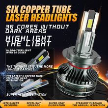 Load image into Gallery viewer, Shining Star LED Headlight Bulbs, H11/H4/9005 (HB3)/9006 (HB4) Compatible, 200W 98600 LM 6000K (2-Pack)