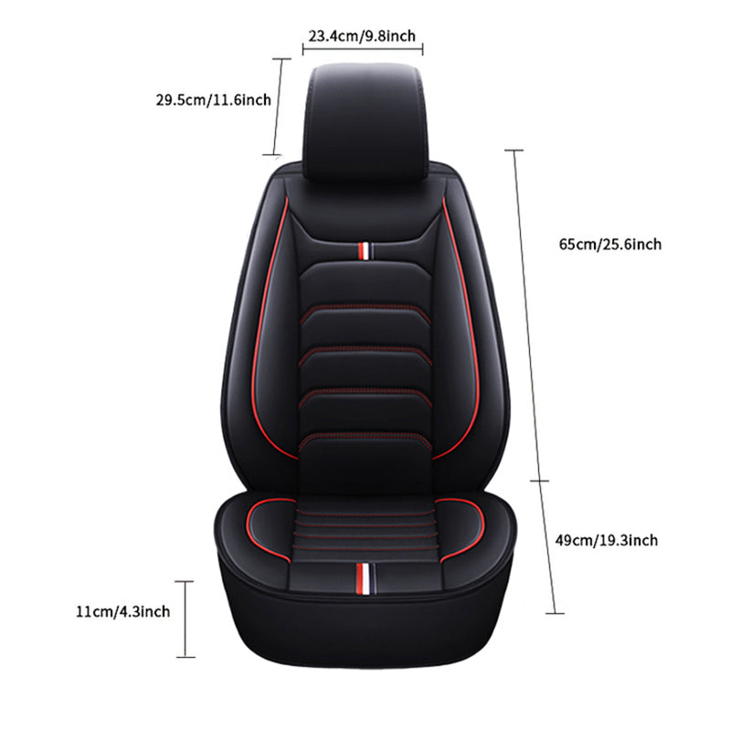 Universal Faux Leather Car Seat Covers 5-Piece Set – Waterproof, Easy Install, Fit SUV, Sedan & Truck