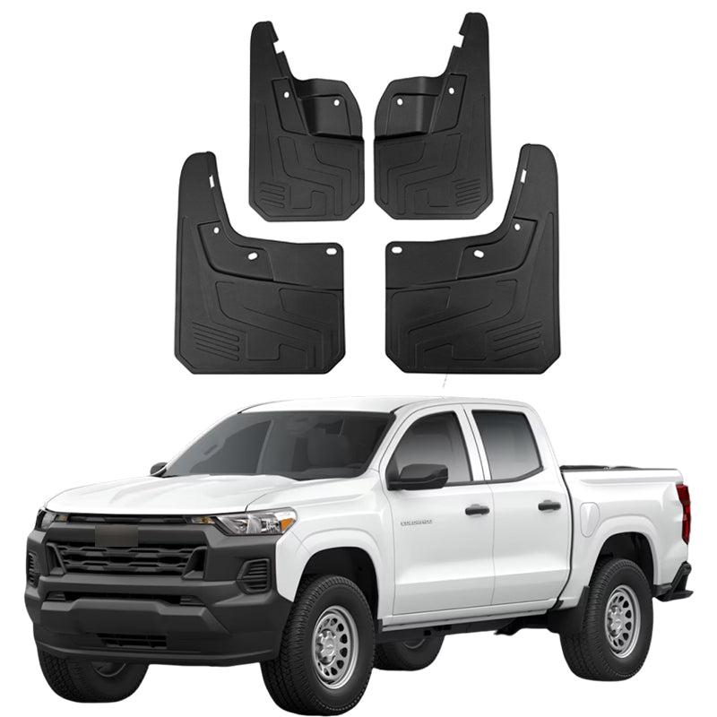 Mud Flaps for 2023-2025 Chevrolet Colorado - 4PCS Front & Rear Wheel Splash Guards