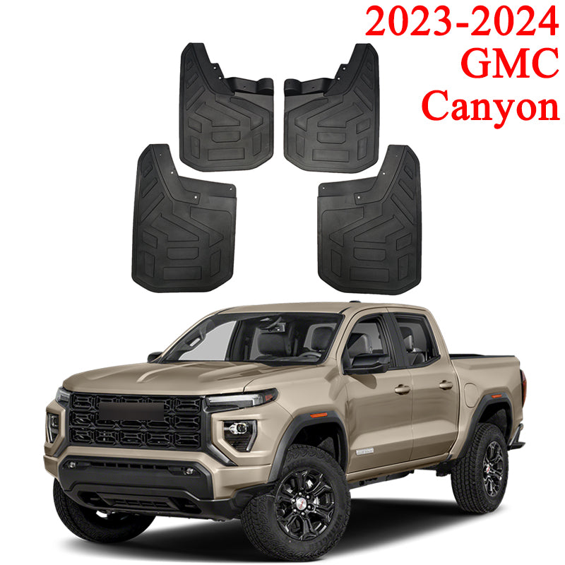 Mud Flaps for GMC Canyon (2023-2024) - 4-Piece Front and Rear Splash Guards Set