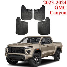Mud Flaps for GMC Canyon (2023-2024) - 4-Piece Front and Rear Splash Guards Set