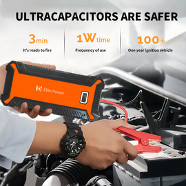 Portable Super Capacitor Jump Starter ,12V Batteryless Jump Starter,Bulit-in Supercapacitor, No Need Pre-Charge
