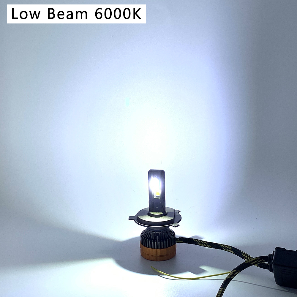 LED Headlight Bulbs, H11/H4/9005 (HB3)/9006 (HB4) Compatible, 160W 50000 LM 6000K, Three Colors Switchable (2-Pack)