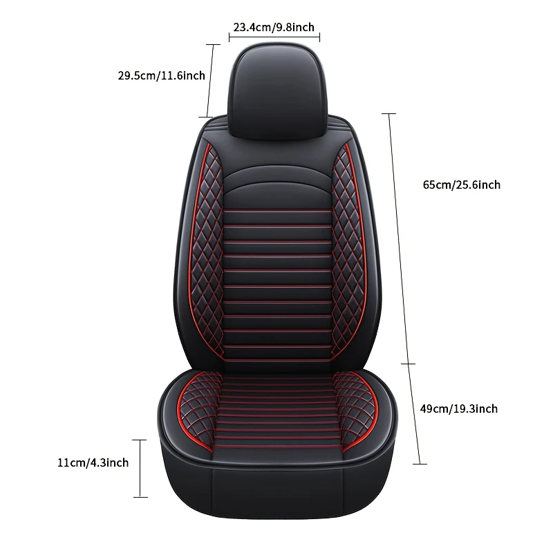 5-Piece Car Seat Covers Full Set – Universal Faux Leather Cushions for Cars, SUVs & Trucks