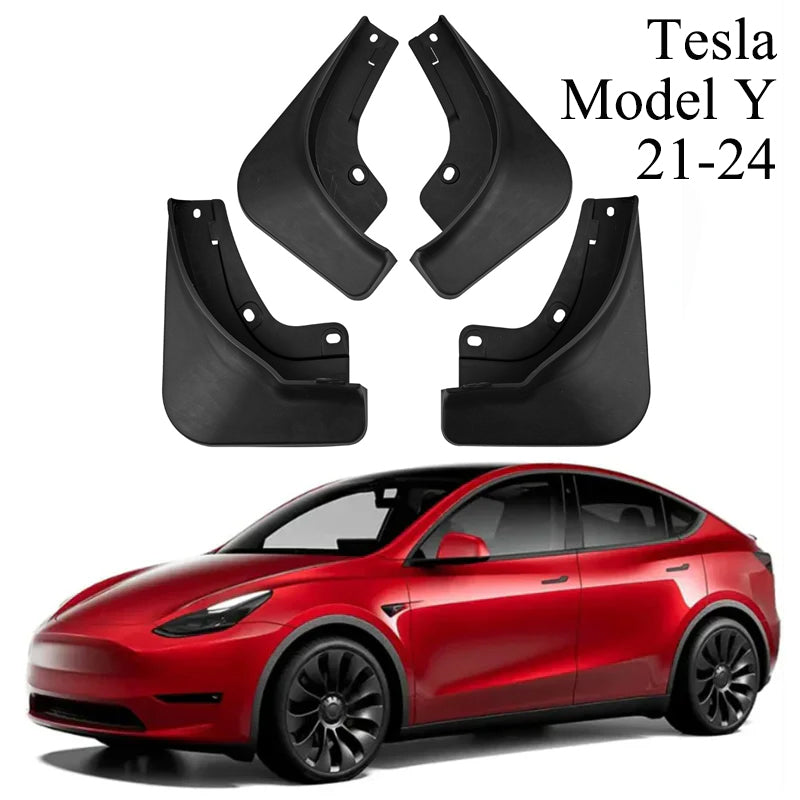 Mud Flaps for Tesla Model Y 2021-2025 - Front and Rear Splash Guards Mud Flaps, 4PCS Fender Flares Set