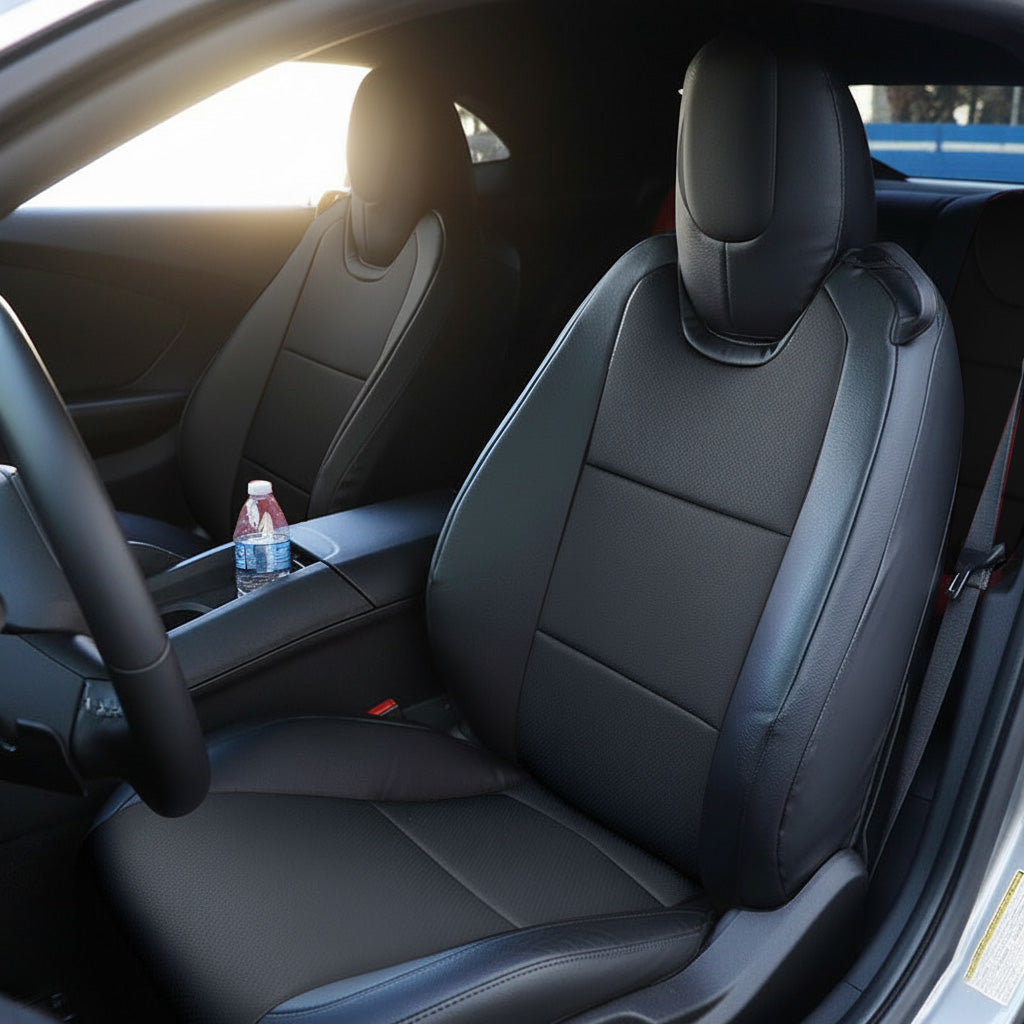 Chevy Camaro Coupe Seat Covers (2010–2015, LT/LS/RS/SS) – Custom Fit Full Set, Waterproof Faux Leather