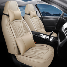 Load image into Gallery viewer, High-Back Leather Car Seat Covers, Waterproof, Airbag Compatible, for Cars, SUVs, Trucks, and Vans