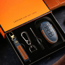 Load image into Gallery viewer, Genuine Leather Key Fob Cover for Nissan X-Trail, Qashqai, Tiida, Altima, and Sylphy (3-5 Button)