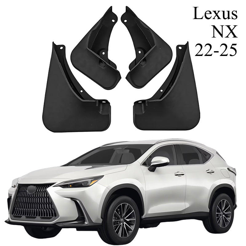 Mud Flaps for 2022-2025 Lexus NX (NX250, NX350, NX350h, NX450h) - Front & Rear Splash Guards, 4-Piece Set