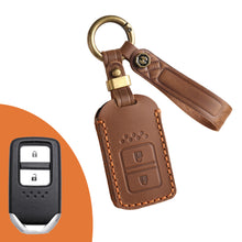 Load image into Gallery viewer, Genuine Leather Key Fob Cover for Honda Civic, Accord, Pilot, CR-V, HR-V, Insight, Odyssey