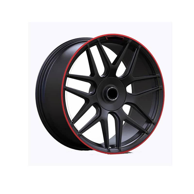 Forged wheels 21, 22 inches suitable for Mercedes-Benz G500, G63  Black with Red Lip Wheels(1PC)