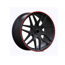 Load image into Gallery viewer, Forged wheels 21, 22 inches suitable for Mercedes-Benz G500, G63  Black with Red Lip Wheels(1PC)