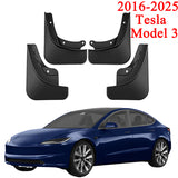 Drill-Free Mud Flaps for 2016-2025 Tesla Model 3