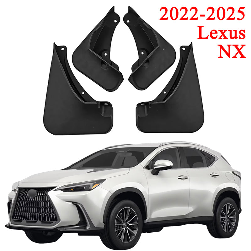 Mud Flaps for 2022-2025 Lexus NX (NX250, NX350, NX350h, NX450h) - Front & Rear Splash Guards, 4-Piece Set