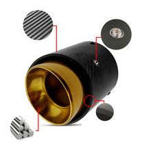 Load image into Gallery viewer, Black Carbon Fiber Exhaust Muffler Tip for Mini Cooper & BMW MINI (R55-R61, F54-F60)