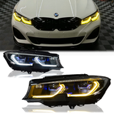 Laser Style Headlights for BMW 3 Series G20/G21 Pre-LCI 2019–2022 Assembly Upgrade, Amber DRL