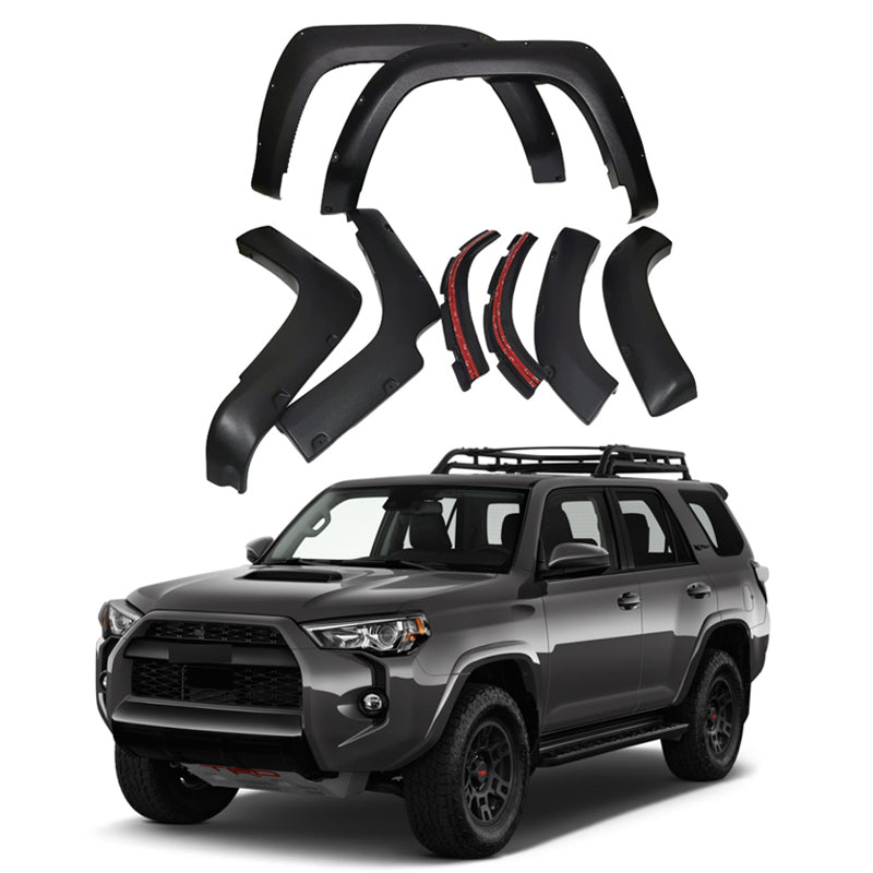 Front & Rear Fender Flares Kit (8-Piece) for 2016-2021 Toyota 4Runner – Excludes Limited Models