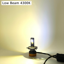 Load image into Gallery viewer, LED Headlight Bulbs, H11/H4/9005 (HB3)/9006 (HB4) Compatible, 160W 50000 LM 6000K, Three Colors Switchable (2-Pack)