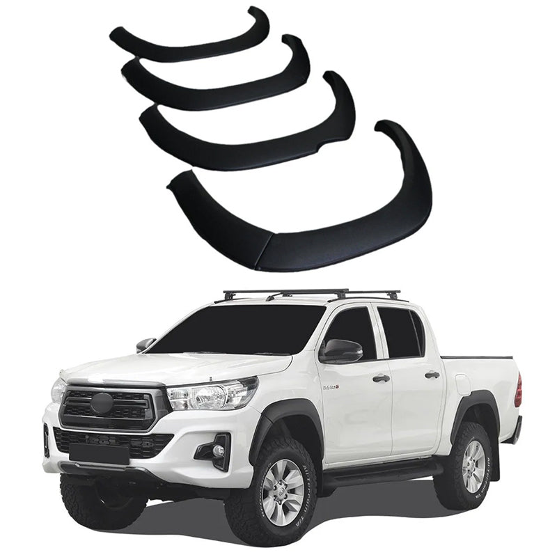 Fender Flares Compatible for 2015-2017 Toyota Hilux Revo Front & Rear Wheel Flares 6 PCS Set