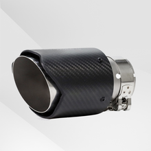 Load image into Gallery viewer, Universal Black Carbon Fiber Wave Lace Carbon Fiber Exhaust Tip