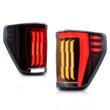 Load image into Gallery viewer, LED Tail Lights for 2021–2024 Ford F-150 – Sequential Turn Signals, Plug & Play Pair
