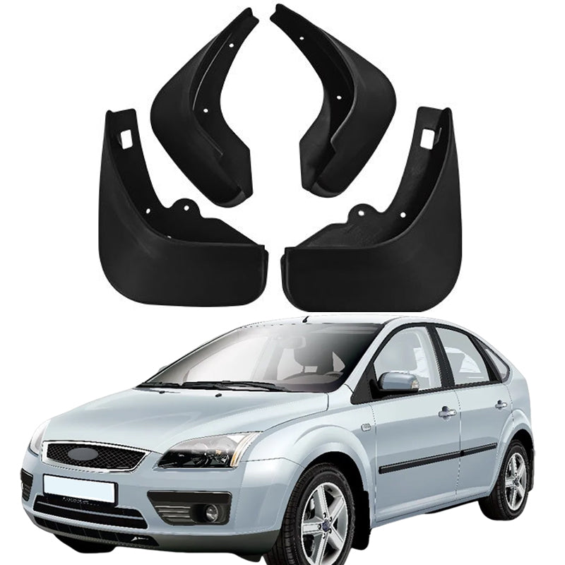Mud Flaps for 2005-2018 Ford Focus Hatchback - Front & Rear Splash Protection (4-Piece Set)