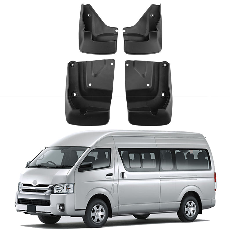 Car Mud Flaps for Toyota Hiace 2012-2024, No-Drill Fenders, Front & Rear Mud Splash Guards (4 Pcs)